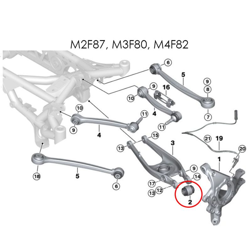 Millway Motorsport Uniball Rear Control Arm Outer Bushings (E9X M3, E82 1M, F87 M2/M2C, F8X M3/M4, E8X/E9X 1/3 Series, F1X/F2X/F3X 1/2/3 Series, i8)