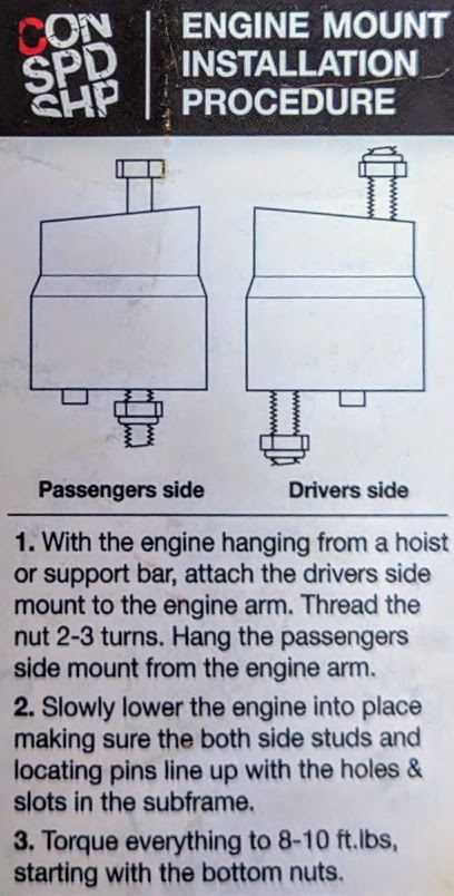 Condor engine mount torque