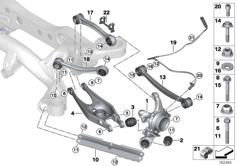 Meyle Rear Control Arm, Left for E82 1M & E9X M3