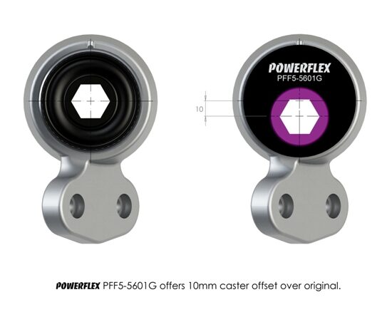 Powerflex Front Wishbone Rear Bushes, Caster Offset for E46 Non-M.