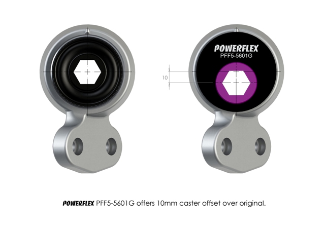 Powerflex Front Wishbone Rear Bushes, Caster Offset for E46 Non-M.
