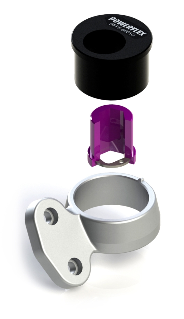 Powerflex Front Wishbone Rear Bushes, Caster Offset for E46 Non-M.