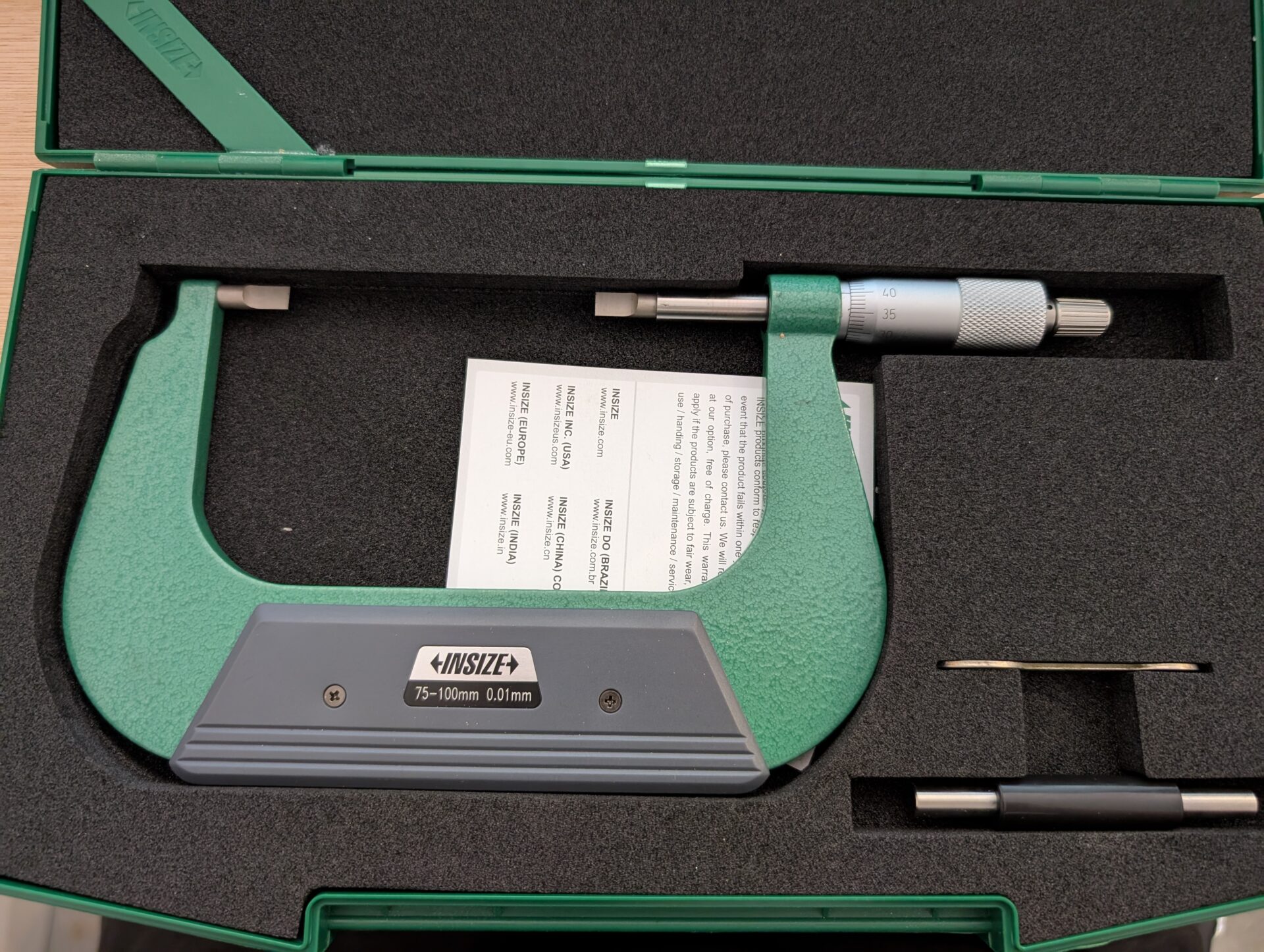 Insize 3232-100A Type A 75-100mm Blade Micrometer